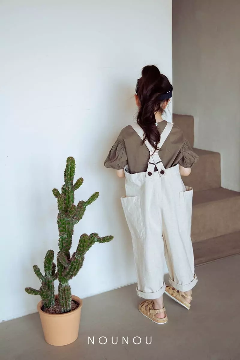 Nounou - Korean Children Fashion - #childrensboutique - Bread Dungarees Pants - 10