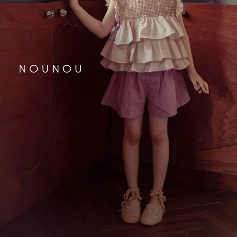 Nounou - Korean Children Fashion - #magicofchildhood - Wrinkle Skirt Pants - 7