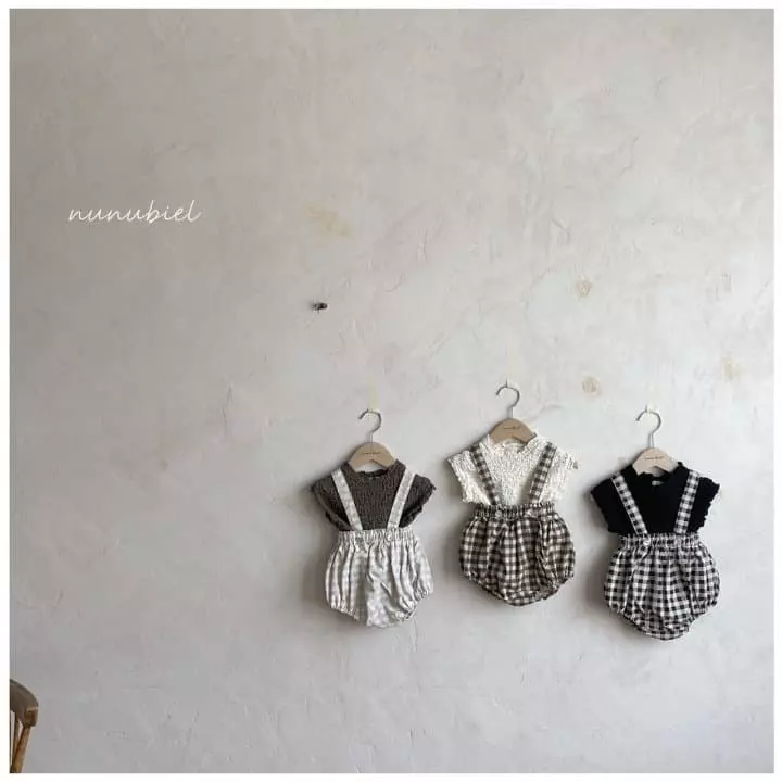 Nunubiel - Korean Baby Fashion - #babyoninstagram - Check Bodysuit - 6