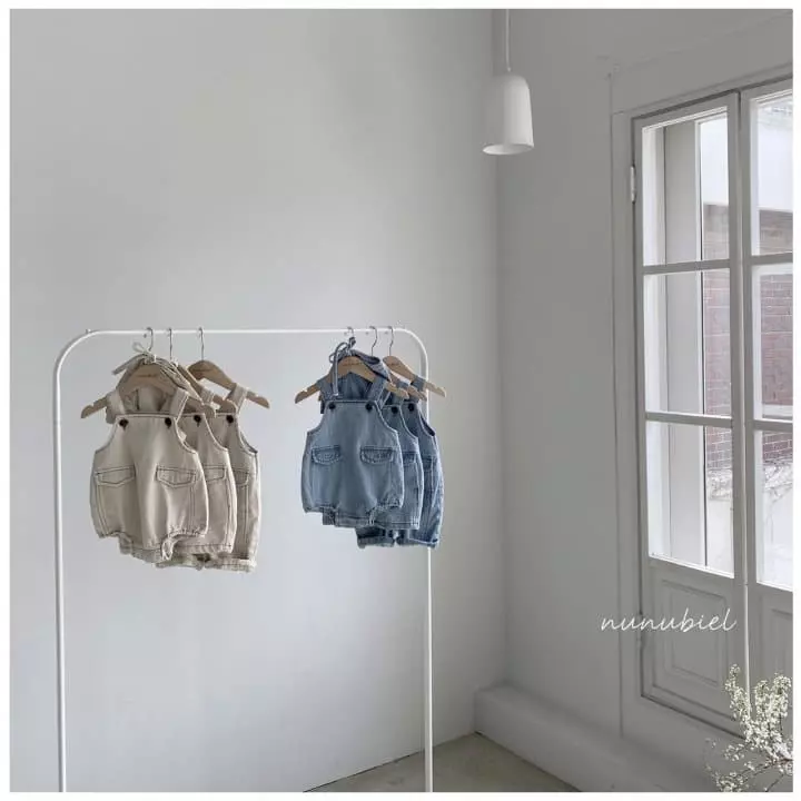 Nunubiel - Korean Children Fashion - #littlefashionista - Cut Denim Suspender One-piece - 7