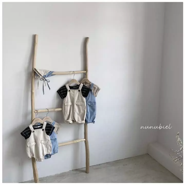 Nunubiel - Korean Children Fashion - #magicofchildhood - Cut Denim Suspender Pants - 7