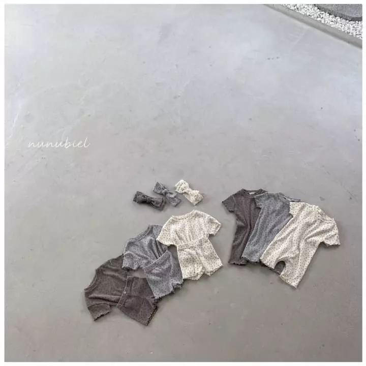 Nunubiel - Korean Children Fashion - #prettylittlegirls - Gypsophila Top Bottom Set - 3