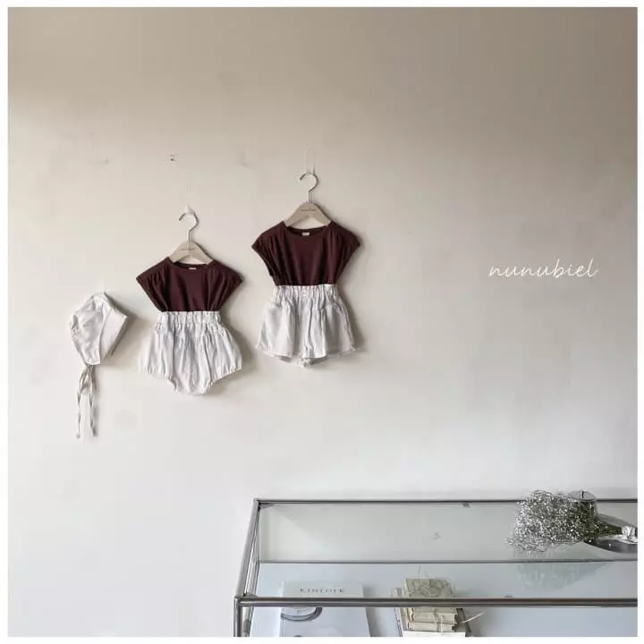 Nunubiel - Korean Children Fashion - #prettylittlegirls - Natural Sleevless Tee - 7