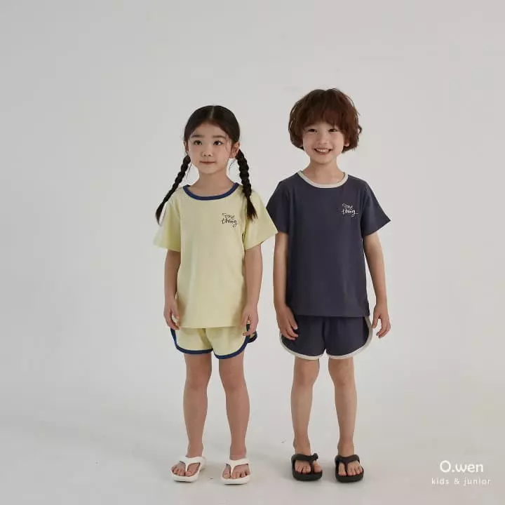 O Wen - Korean Children Fashion - #fashionkids - One Thing 3 Tee Sleeveless Bottom Set