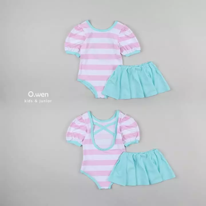 O Wen - Korean Children Fashion - #kidsshorts - Nimo Swim Bodysuit with Skirt Set