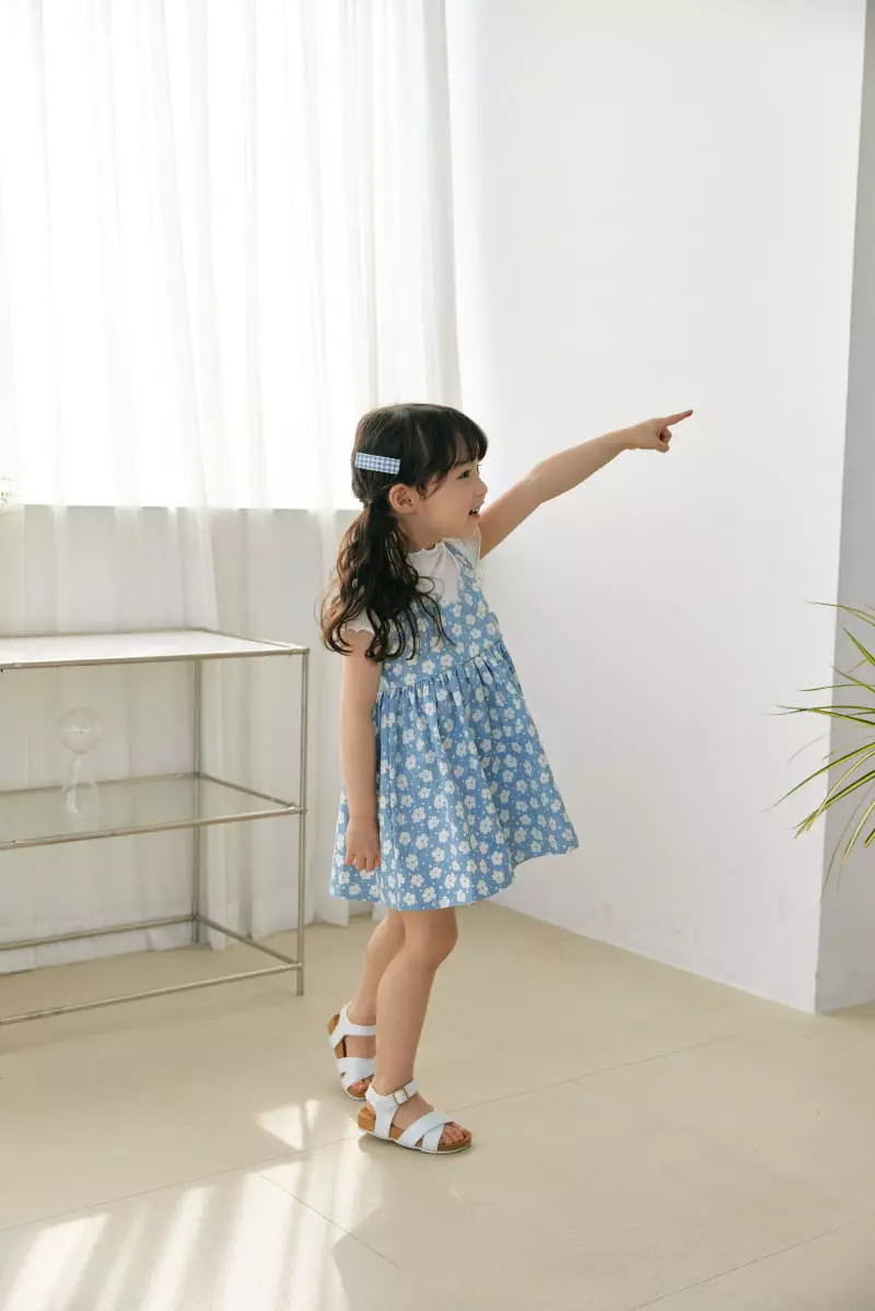 Orange Mom - Korean Children Fashion - #childrensboutique - Denom One-piece - 2