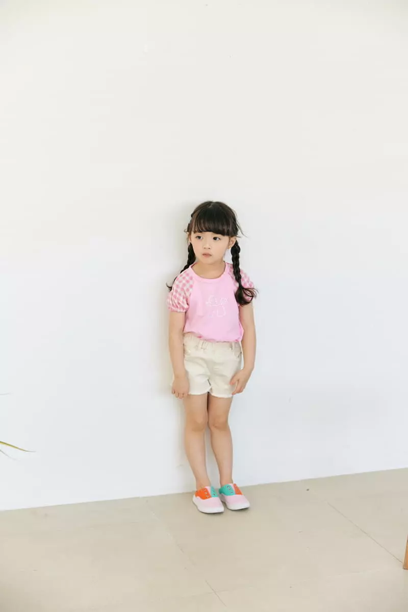 Orange Mom - Korean Children Fashion - #designkidswear - Check Color Tee - 6