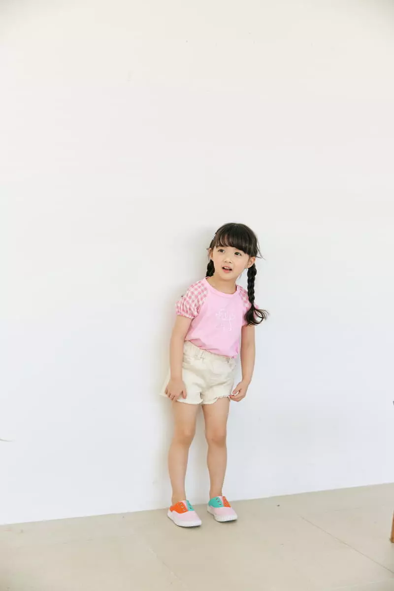 Orange Mom - Korean Children Fashion - #discoveringself - Check Color Tee - 7