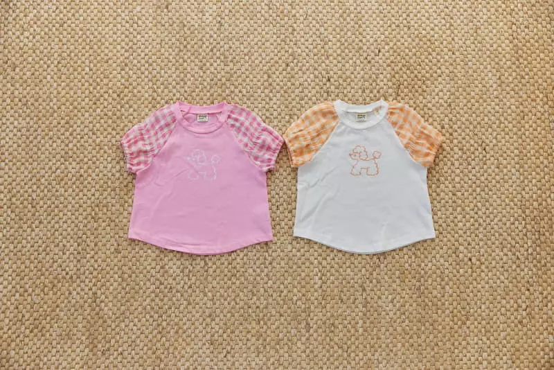 Orange Mom - Korean Children Fashion - #fashionkids - Check Color Tee - 8