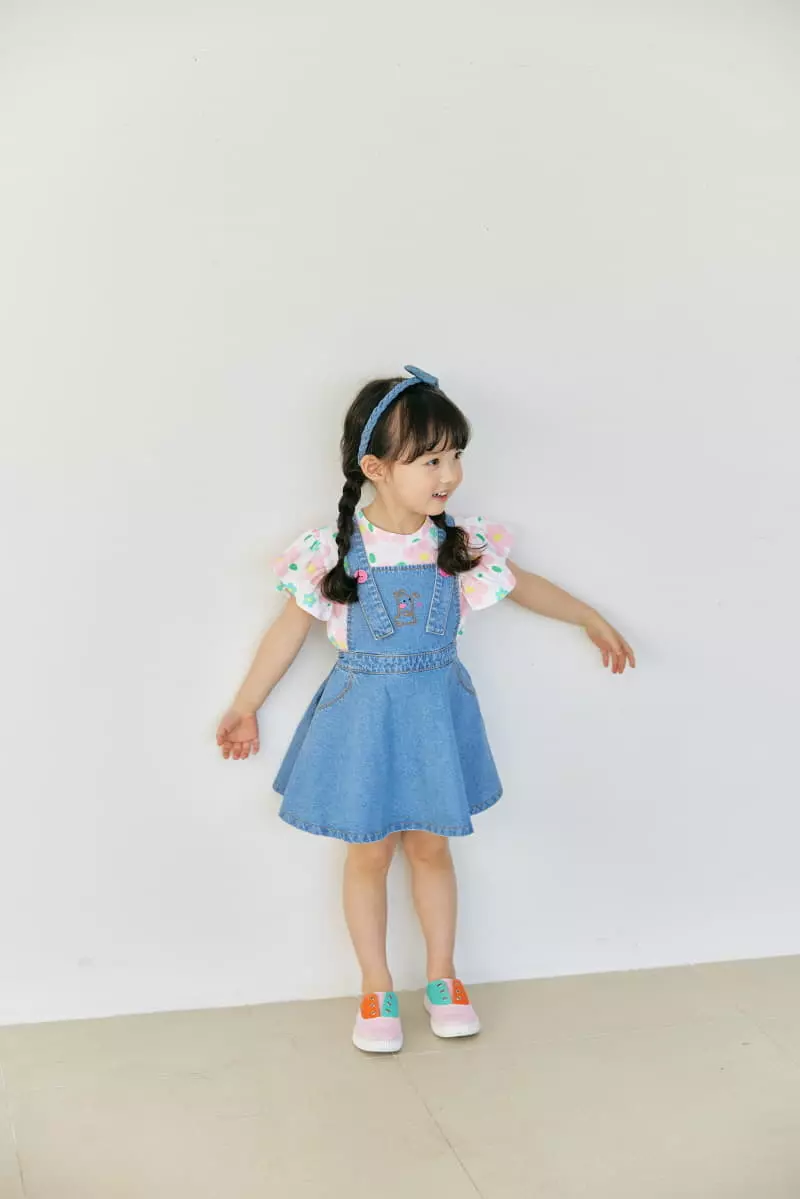 Orange Mom - Korean Children Fashion - #fashionkids - Rabbit Dungarees One-piece