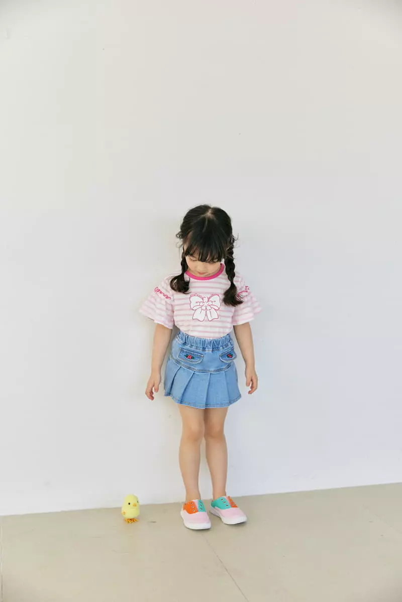Orange Mom - Korean Children Fashion - #littlefashionista - Span Flower Embrodiery Skirt - 5