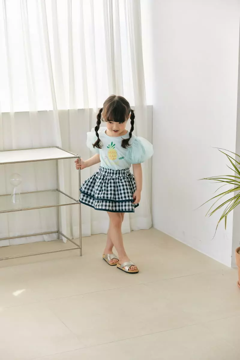 Orange Mom - Korean Children Fashion - #magicofchildhood - Mesh Puff Sleeves Tee