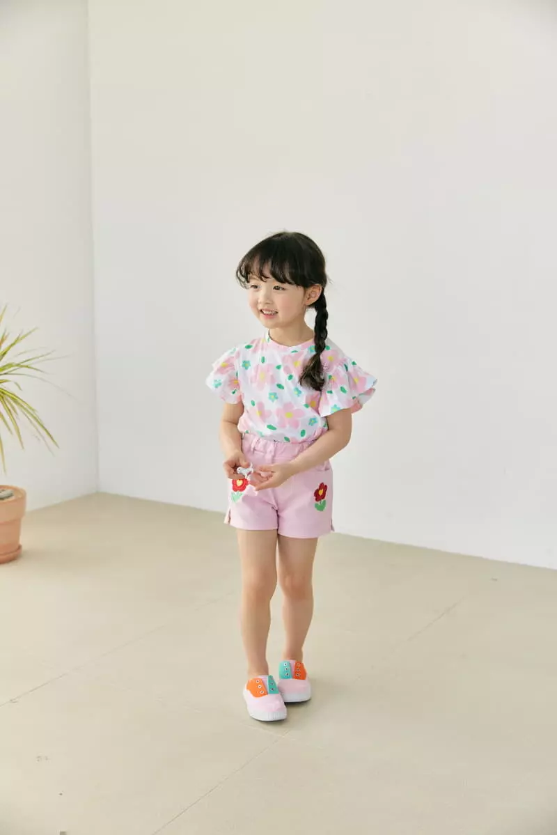Orange Mom - Korean Children Fashion - #stylishchildhood - Heart Flower Tee - 9