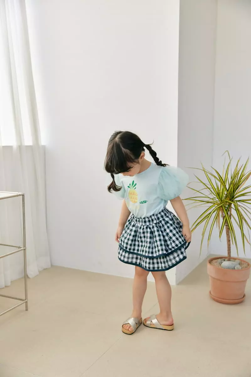 Orange Mom - Korean Children Fashion - #toddlerclothing - Mesh Puff Sleeves Tee - 5