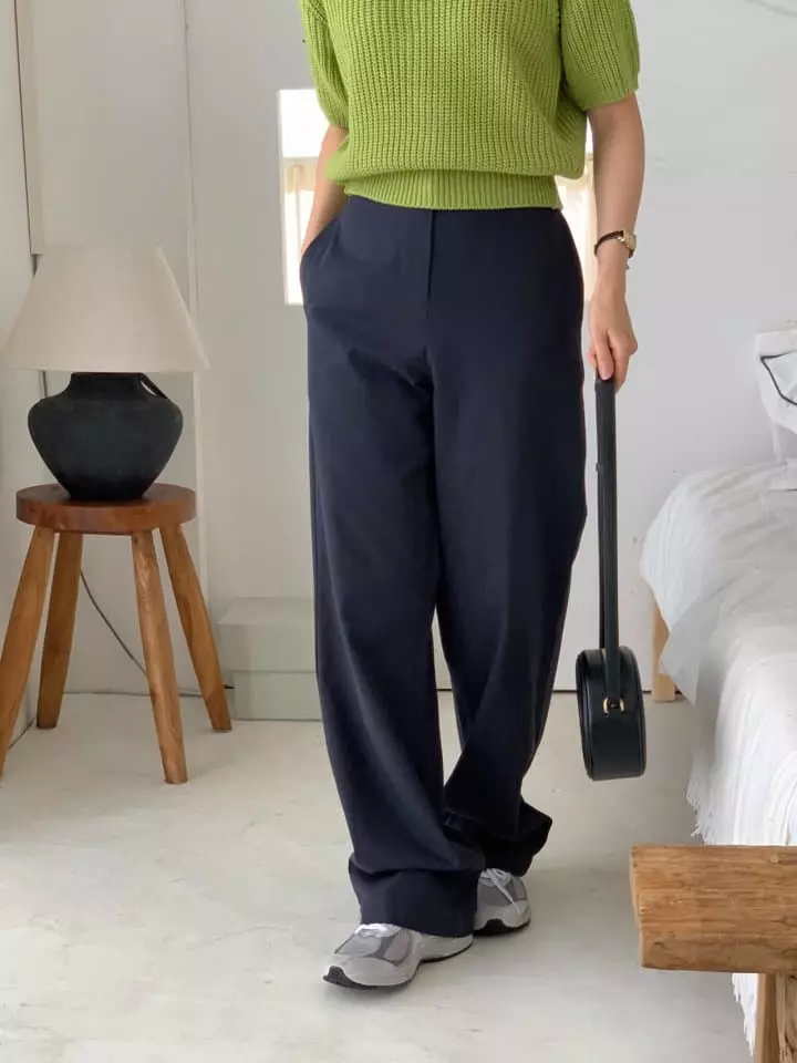 Osense - Korean Women Fashion - #momslook - Latte High Waist Pants - 2