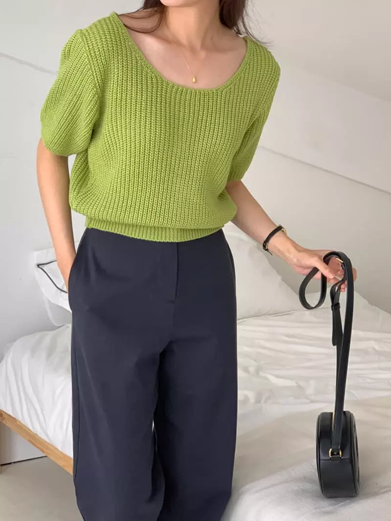 Osense - Korean Women Fashion - #womensfashion - Latte High Waist Pants - 4