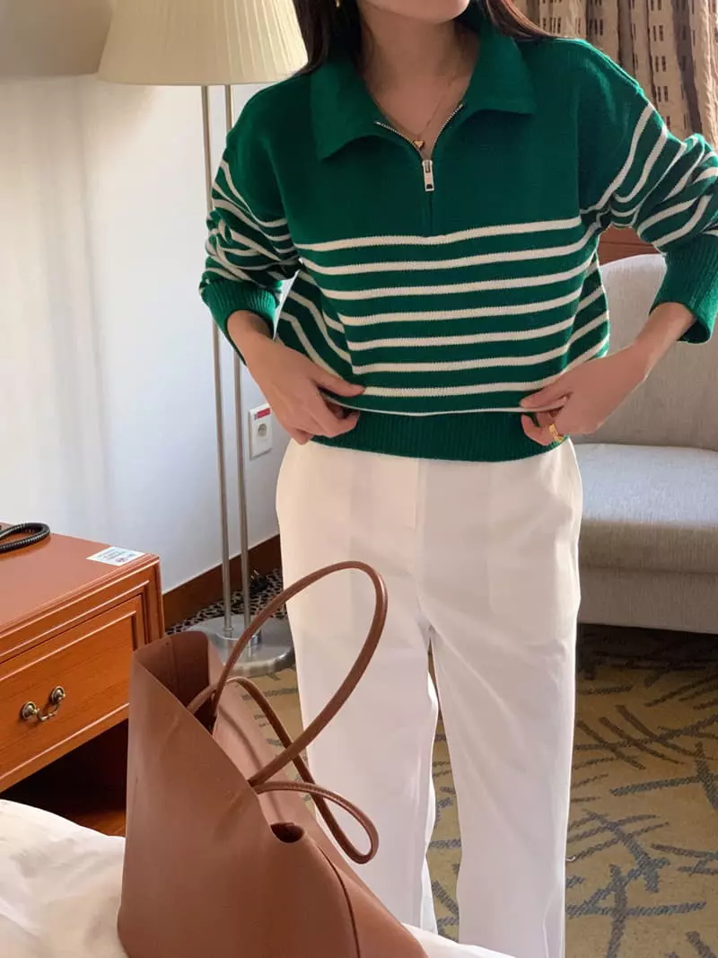Osense - Korean Women Fashion - #momslook - Latte High Waist Pants - 8