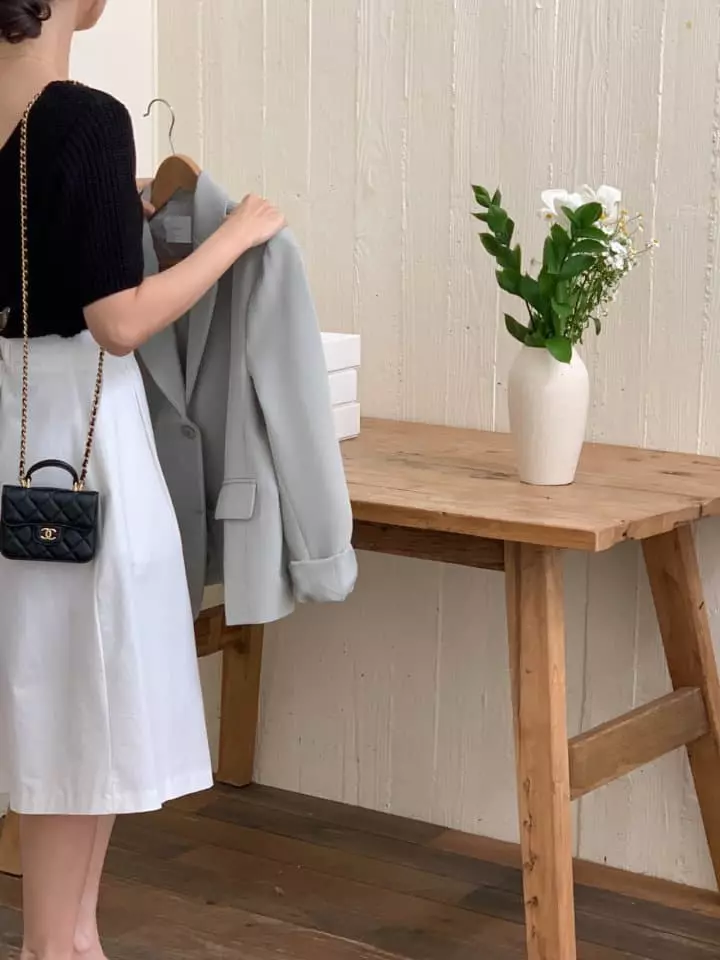 Osense - Korean Women Fashion - #momslook - Classic Crop Jacket - 2