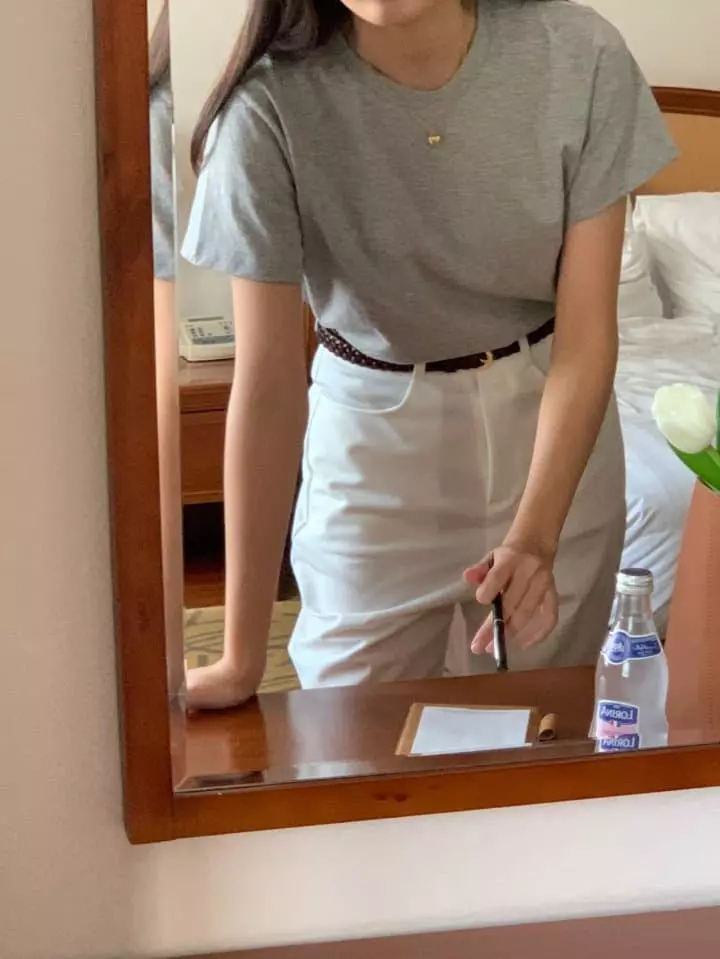 Osense - Korean Women Fashion - #momslook - Palet Crop Tee - 10