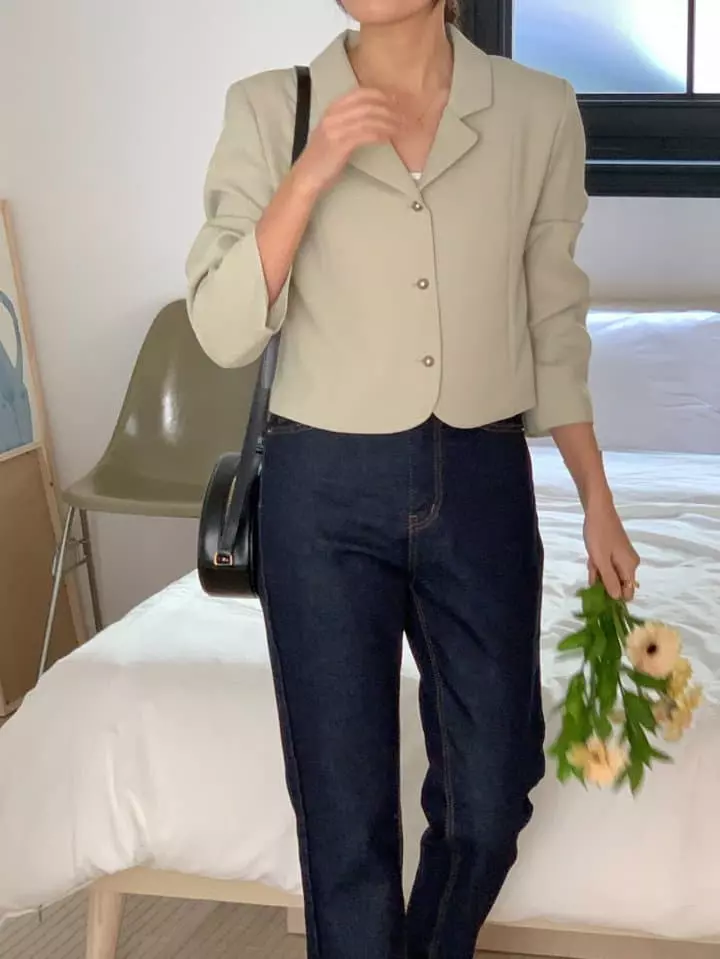Osense - Korean Women Fashion - #thelittlethings - Aid Crop Jacket - 4