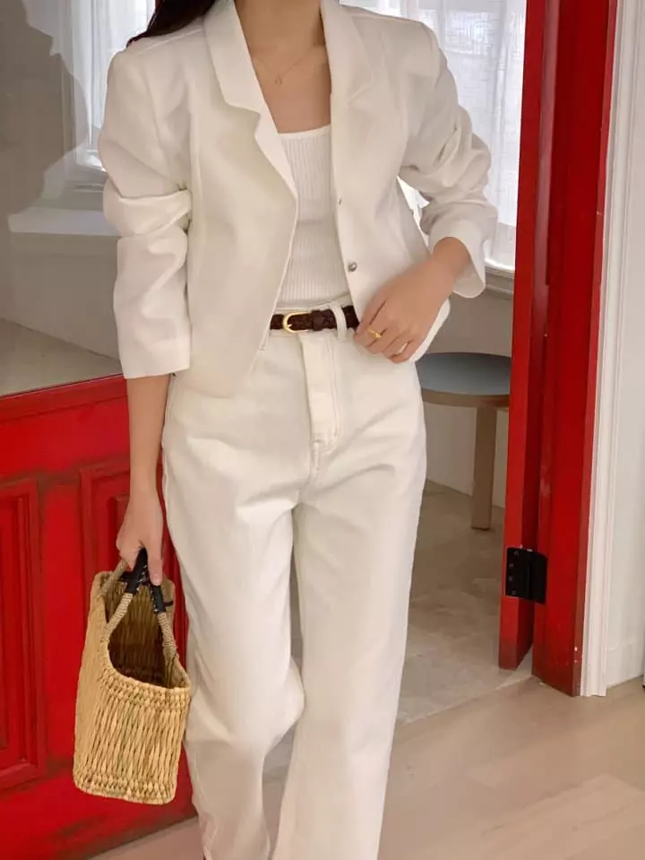 Osense - Korean Women Fashion - #momslook - Aid Crop Jacket - 8
