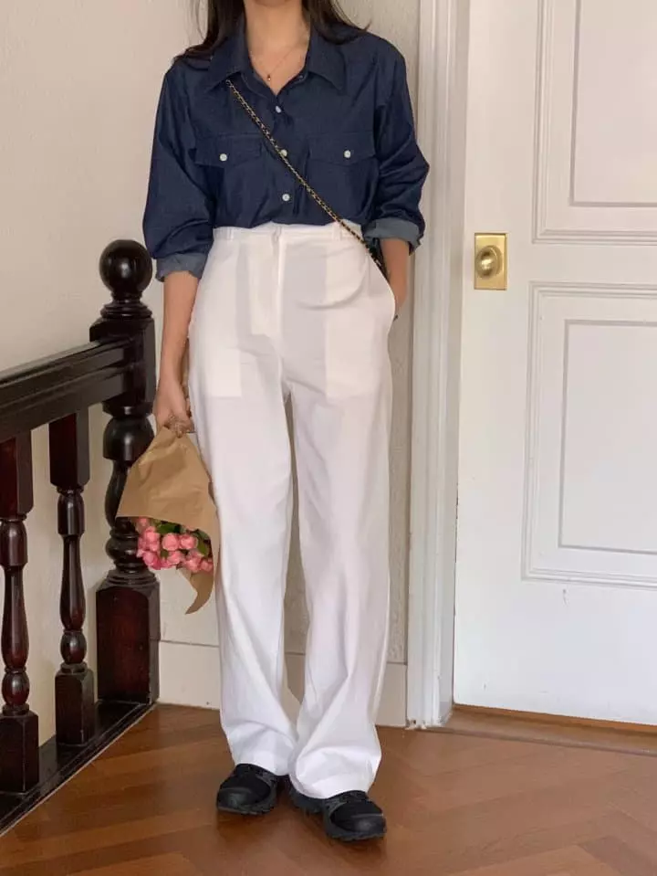 Osense - Korean Women Fashion - #pursuepretty - Plan Denim Shirt - 12