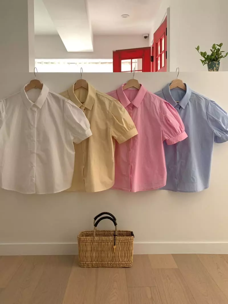 Osense - Korean Women Fashion - #pursuepretty - Jenny Puff Short Blouse