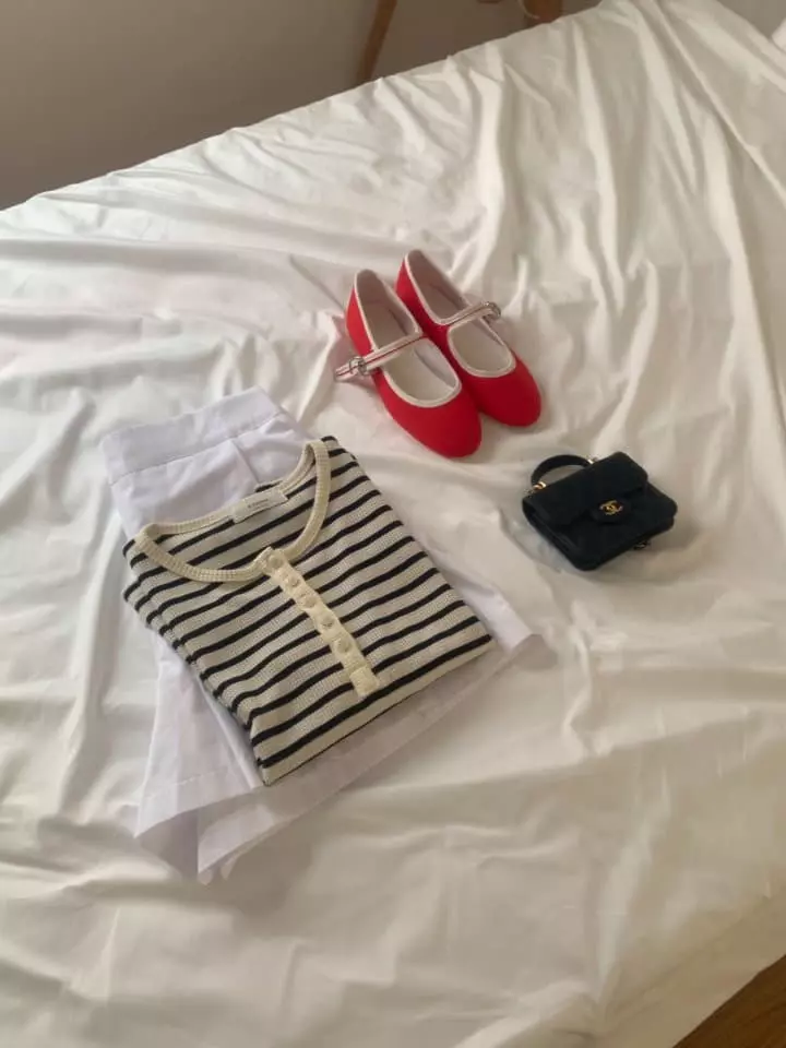 Osense - Korean Women Fashion - #shopsmall - Marine Stripes Tee - 3