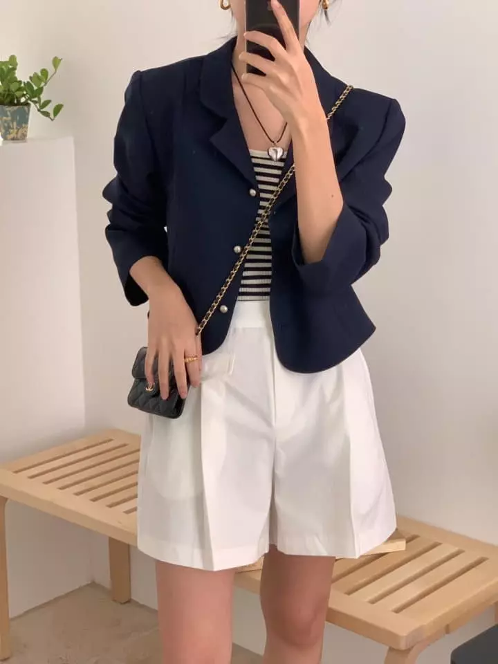Osense - Korean Women Fashion - #thatsdarling - Aid Crop Jacket - 2