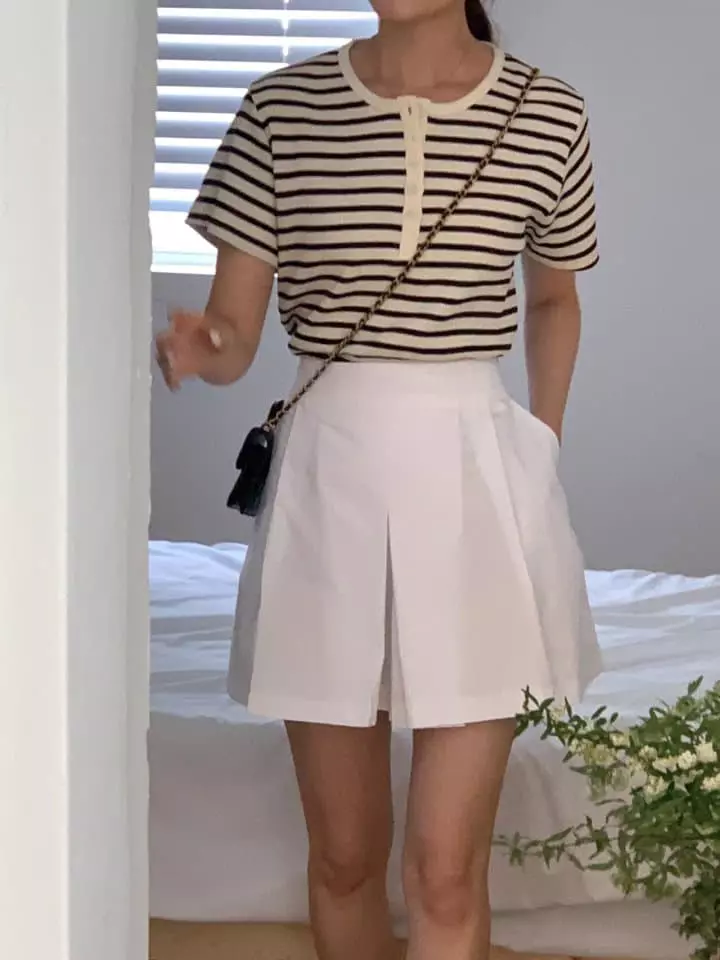 Osense - Korean Women Fashion - #thelittlethings - Marine Stripes Tee - 5