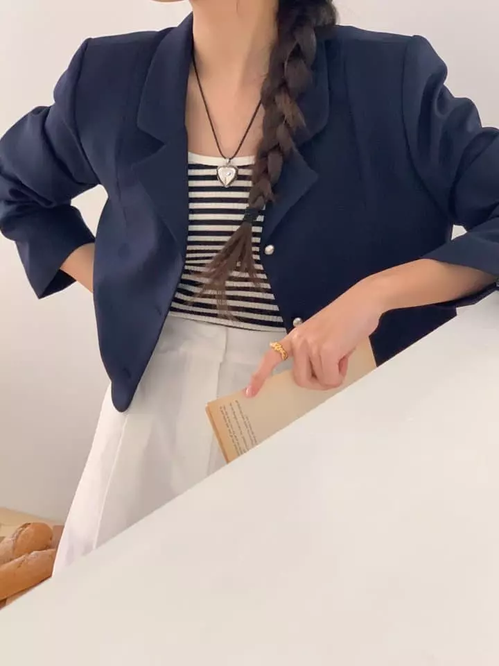 Osense - Korean Women Fashion - #thelittlethings - Aid Crop Jacket - 3