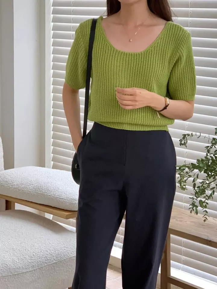 Osense - Korean Women Fashion - #womensfashion - Latte High Waist Pants - 3