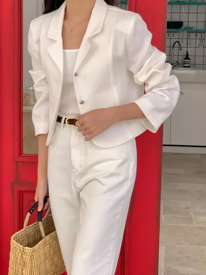 Osense - Korean Women Fashion - #womensfashion - Aid Crop Jacket - 7