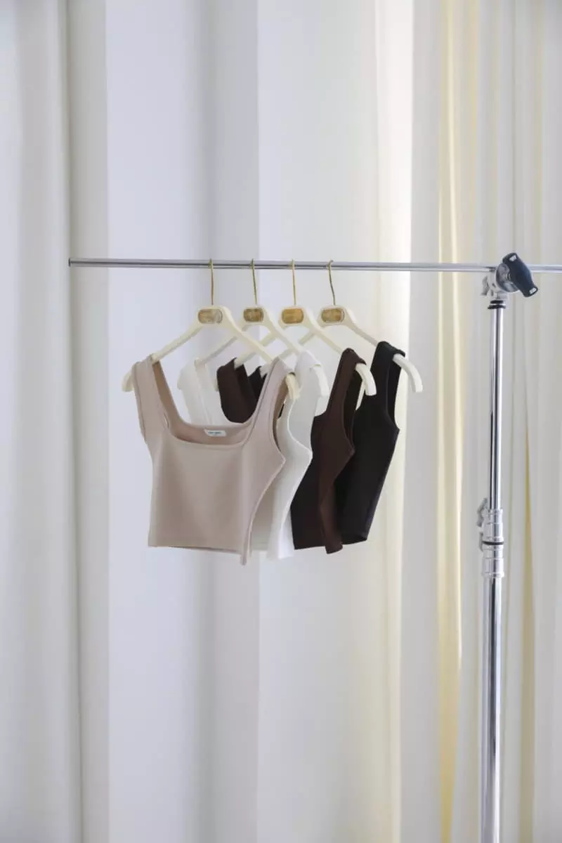 Paper Moon - Korean Women Fashion - #momslook - Square Neck Line Crop Tank Top
