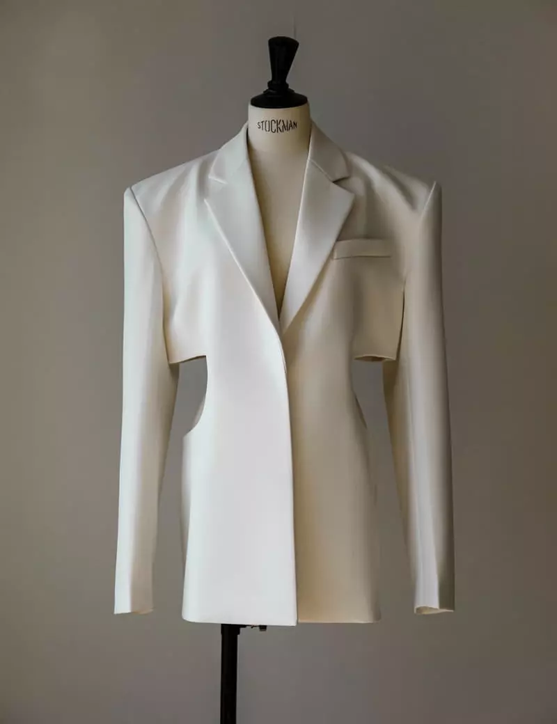 Paper Moon - Korean Women Fashion - #momslook - Square Shoulder Detail Jacket - 12