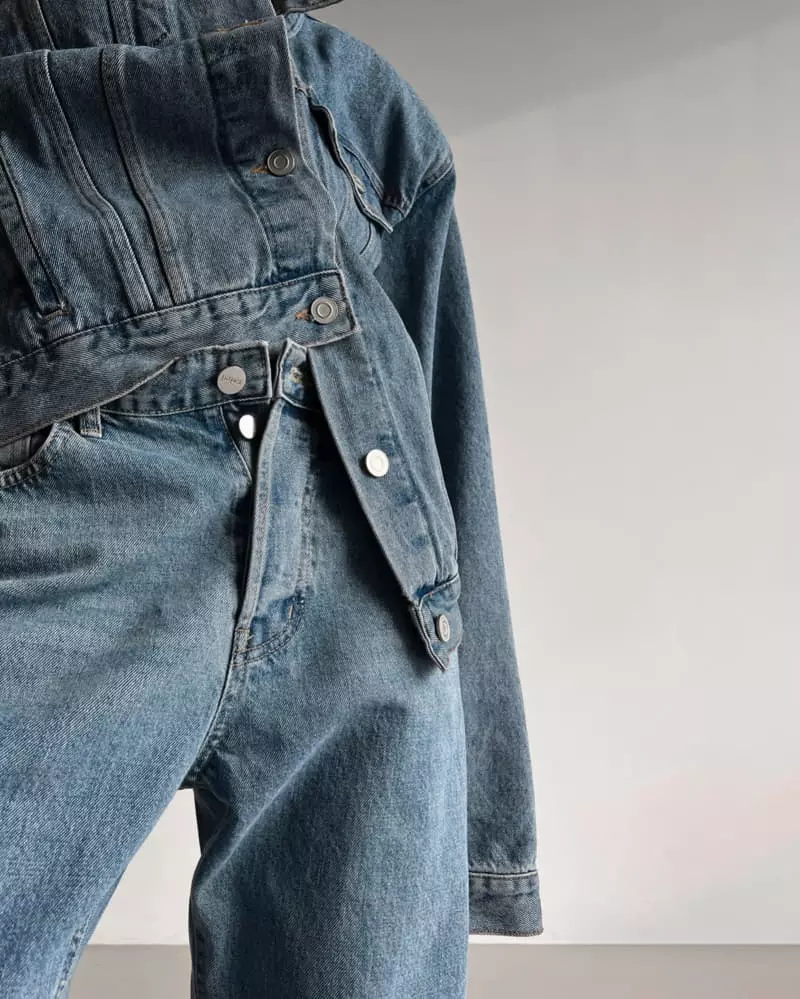 Paper Moon - Korean Women Fashion - #momslook - Maxy Length Button Fly Jeans - 3