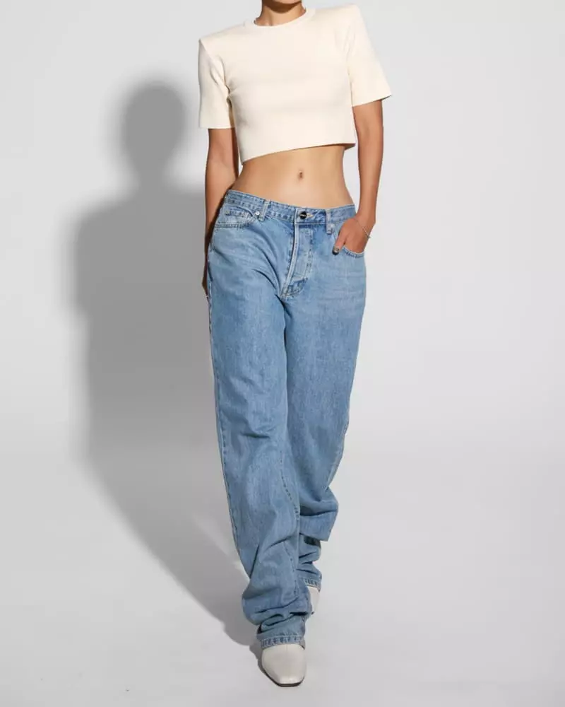 Paper Moon - Korean Women Fashion - #momslook - Maxy Length Button Fly Jeans - 7