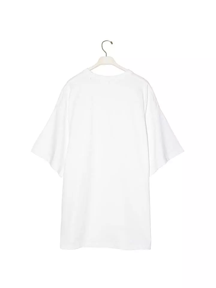 Paper Moon - Korean Women Fashion - #momslook - Oversized Pigment Cutted Detail Tee  - 6