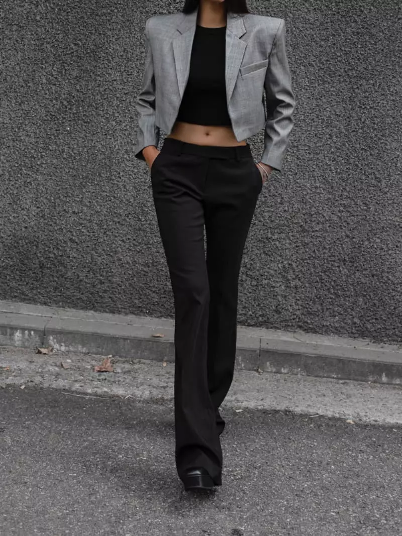Paper Moon - Korean Women Fashion - #momslook - open front cropped blazer - 7
