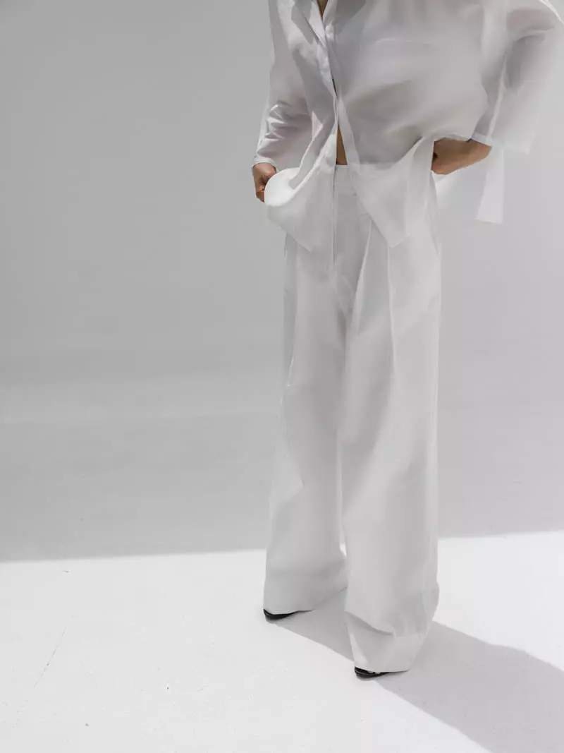Paper Moon - Korean Women Fashion - #momslook - cotton two pin - tuck wide trousers - 10