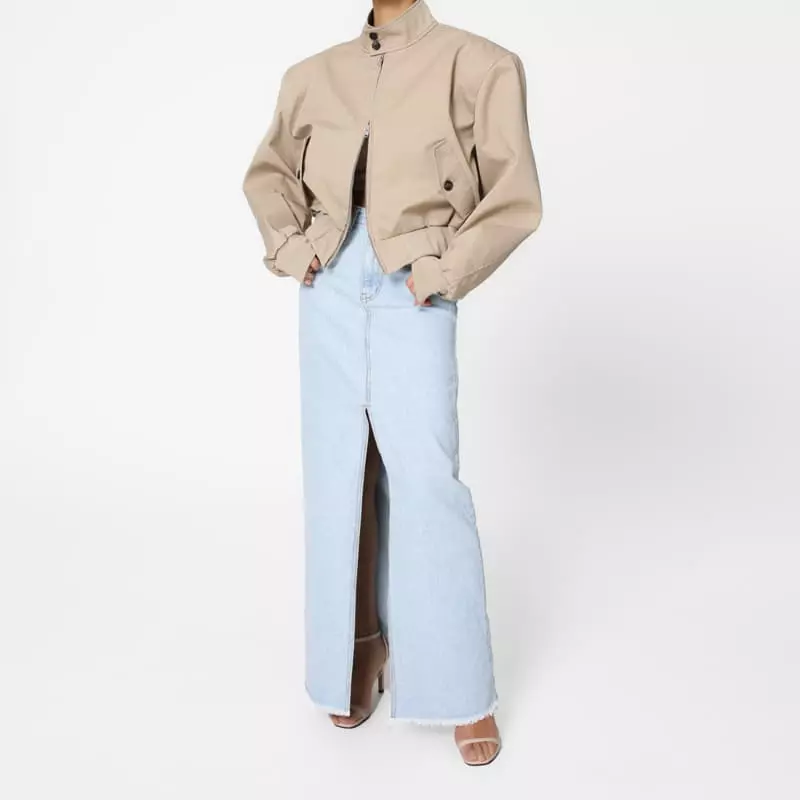 Paper Moon - Korean Women Fashion - #momslook - shoulder padded cotton harrington jacket - 2