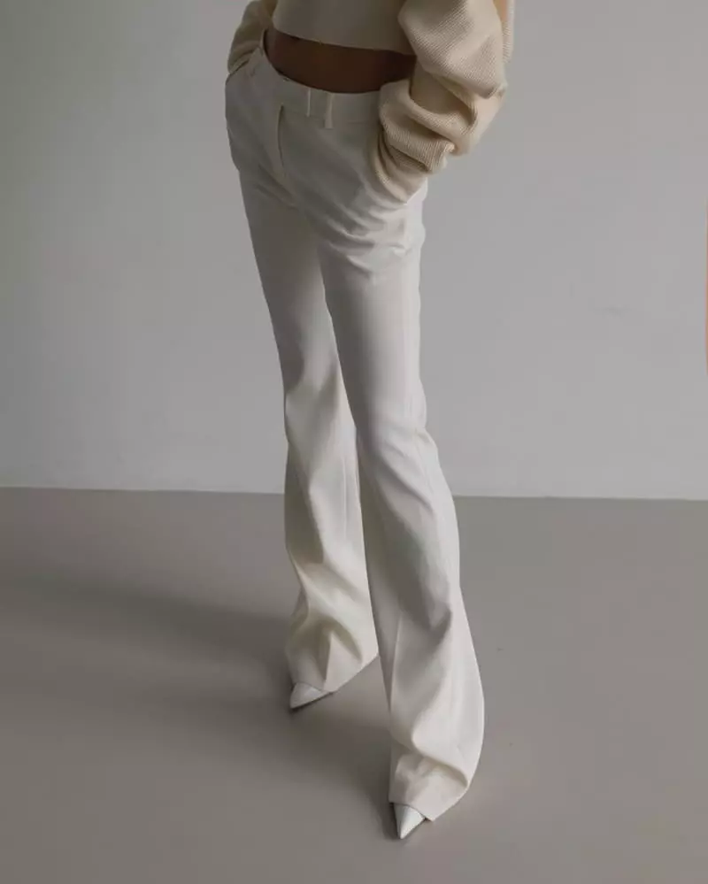 Paper Moon - Korean Women Fashion - #momslook - maxi flared boots cut tailored trousers - 2