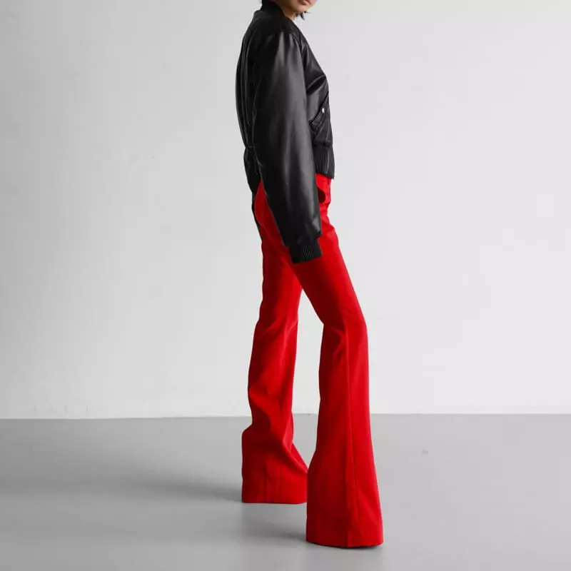 Paper Moon - Korean Women Fashion - #momslook - maxi flared boots cut tailored trousers - 8