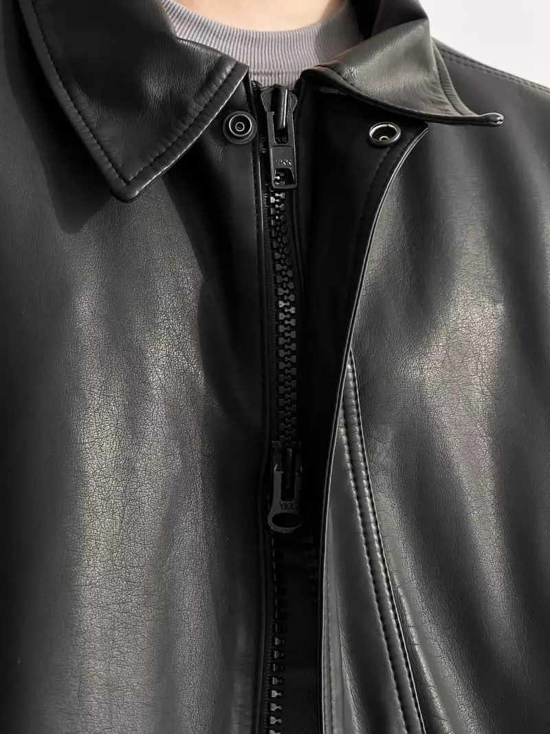 Paper Moon - Korean Women Fashion - #pursuepretty - Washed Vigan Leather Jacket - 5