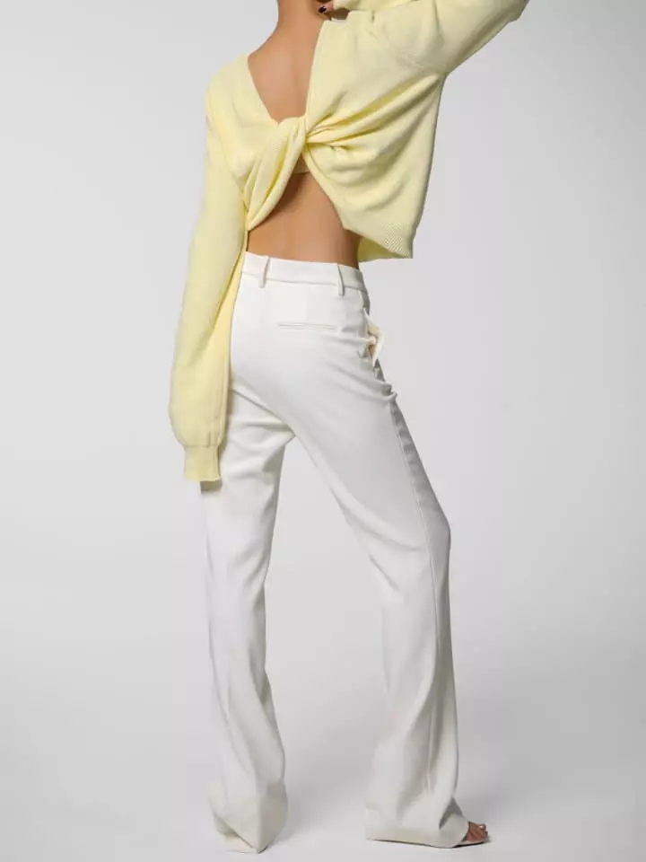 Paper Moon - Korean Women Fashion - #pursuepretty - Straght Fit Tuxedo Trousers - 2