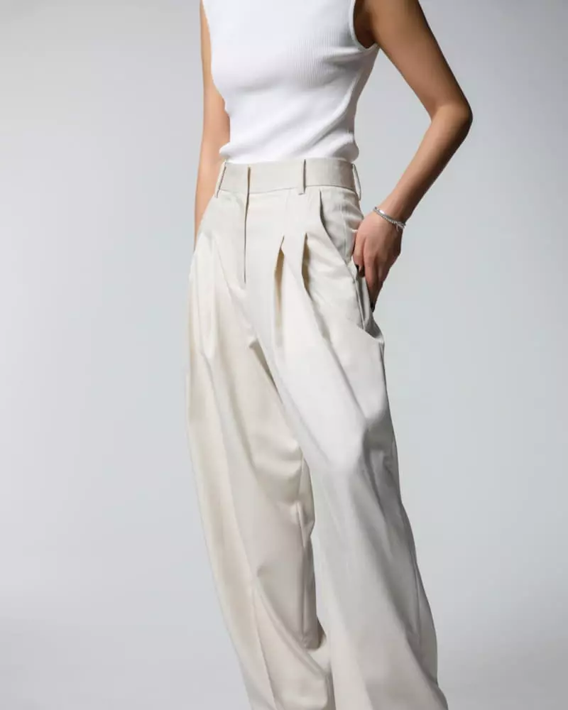 Paper Moon - Korean Women Fashion - #pursuepretty - soft touch pin tuck wide trousers 