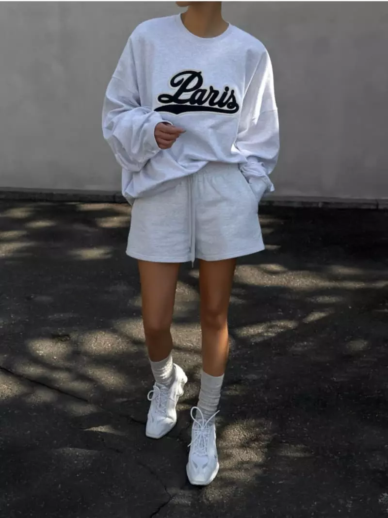 Paper Moon - Korean Women Fashion - #restrostyle - jersey sweat shorts - 5