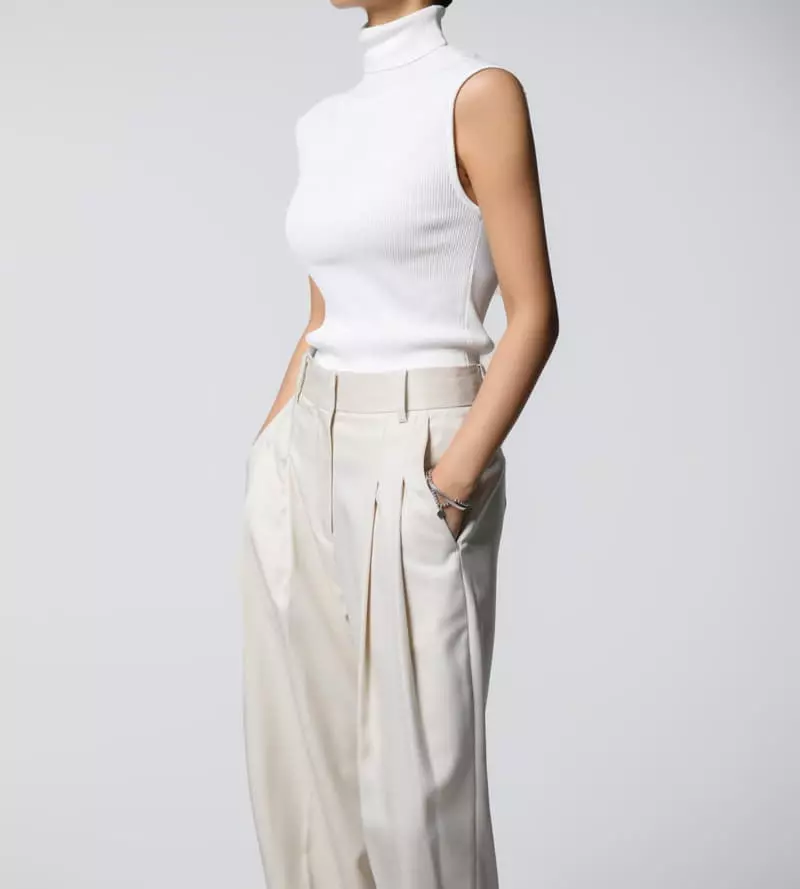 Paper Moon - Korean Women Fashion - #restrostyle - soft touch pin tuck wide trousers  - 2