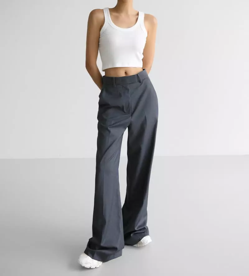Paper Moon - Korean Women Fashion - #romanticstyle - straight maxi length wide trousers - 5
