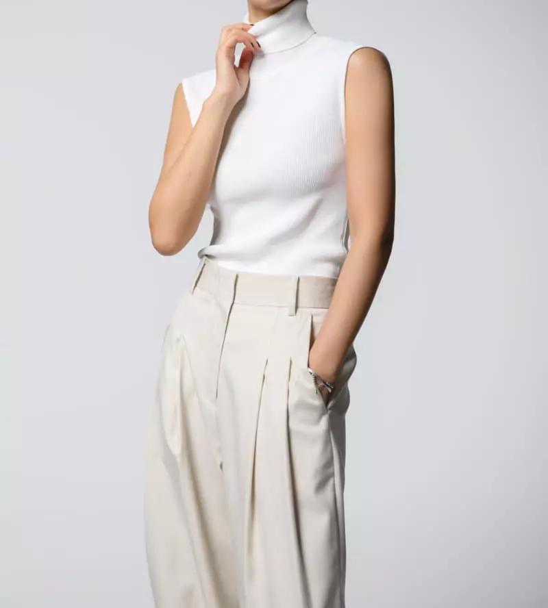 Paper Moon - Korean Women Fashion - #romanticstyle - soft touch pin tuck wide trousers  - 3